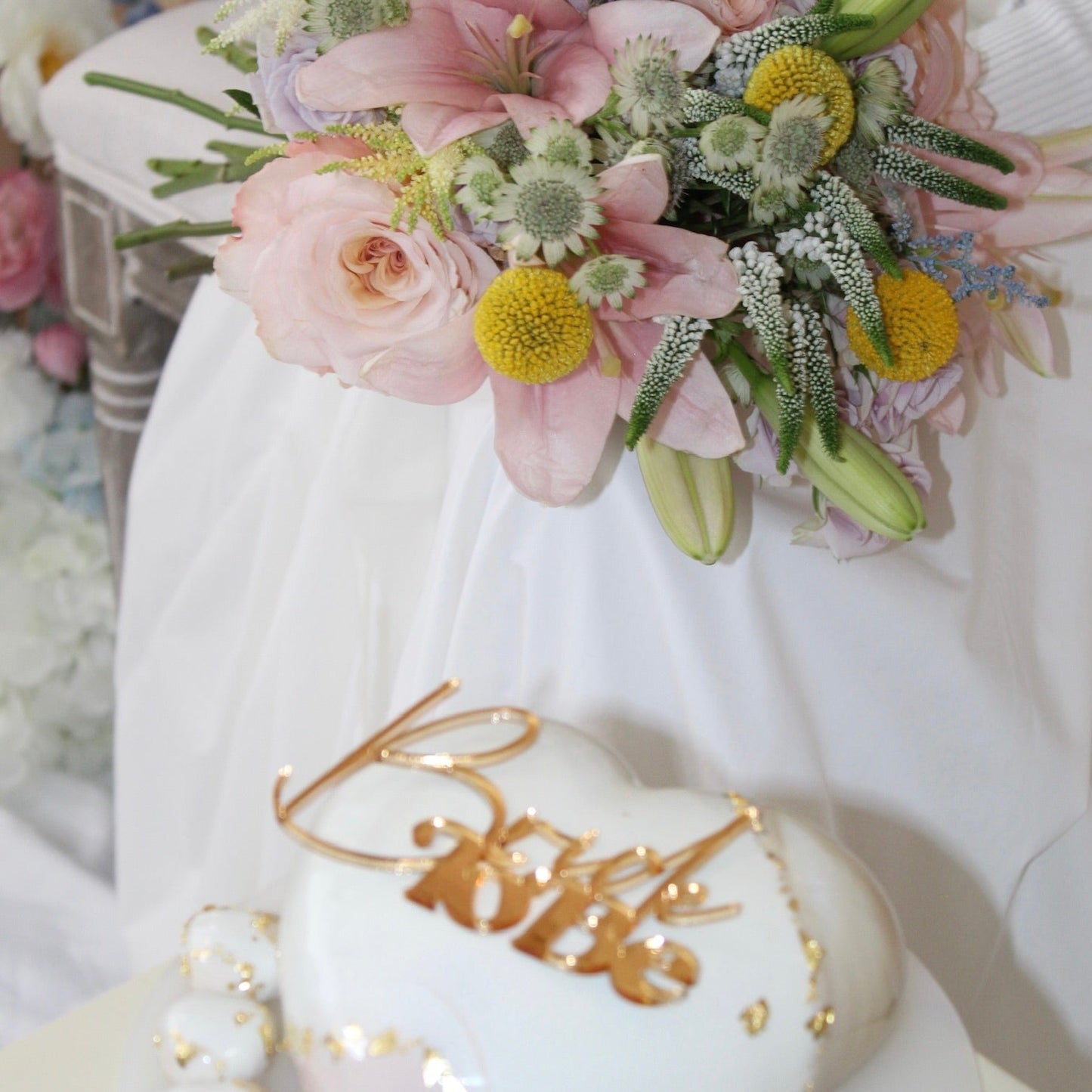Bridal bouquet pastel bride aesthetic 