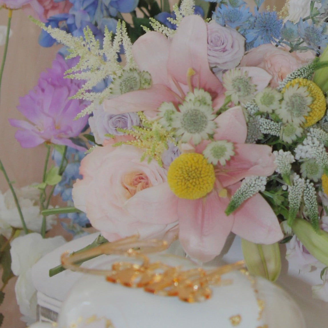 Bridal bouquet pastel bride aesthetic 