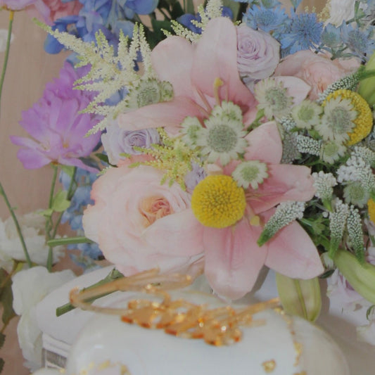 Bridal bouquet pastel bride aesthetic 